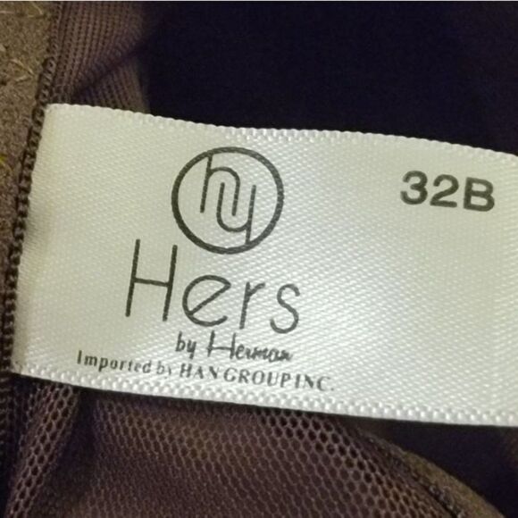 Hers By Herman Womens Brown Leopard Normal Strap Padded Demi Bra Size 32 B - Picture 2 of 8